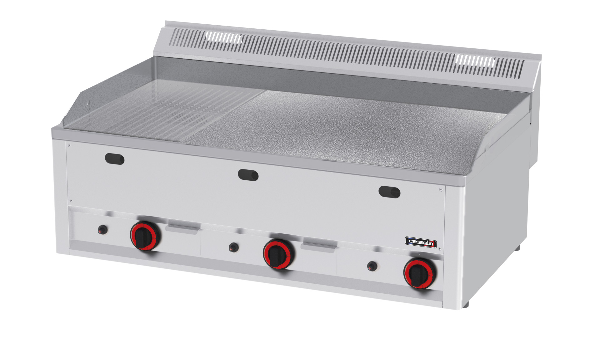 Plaque à snacker Chrome Rainurée Texturée 99 Gaz