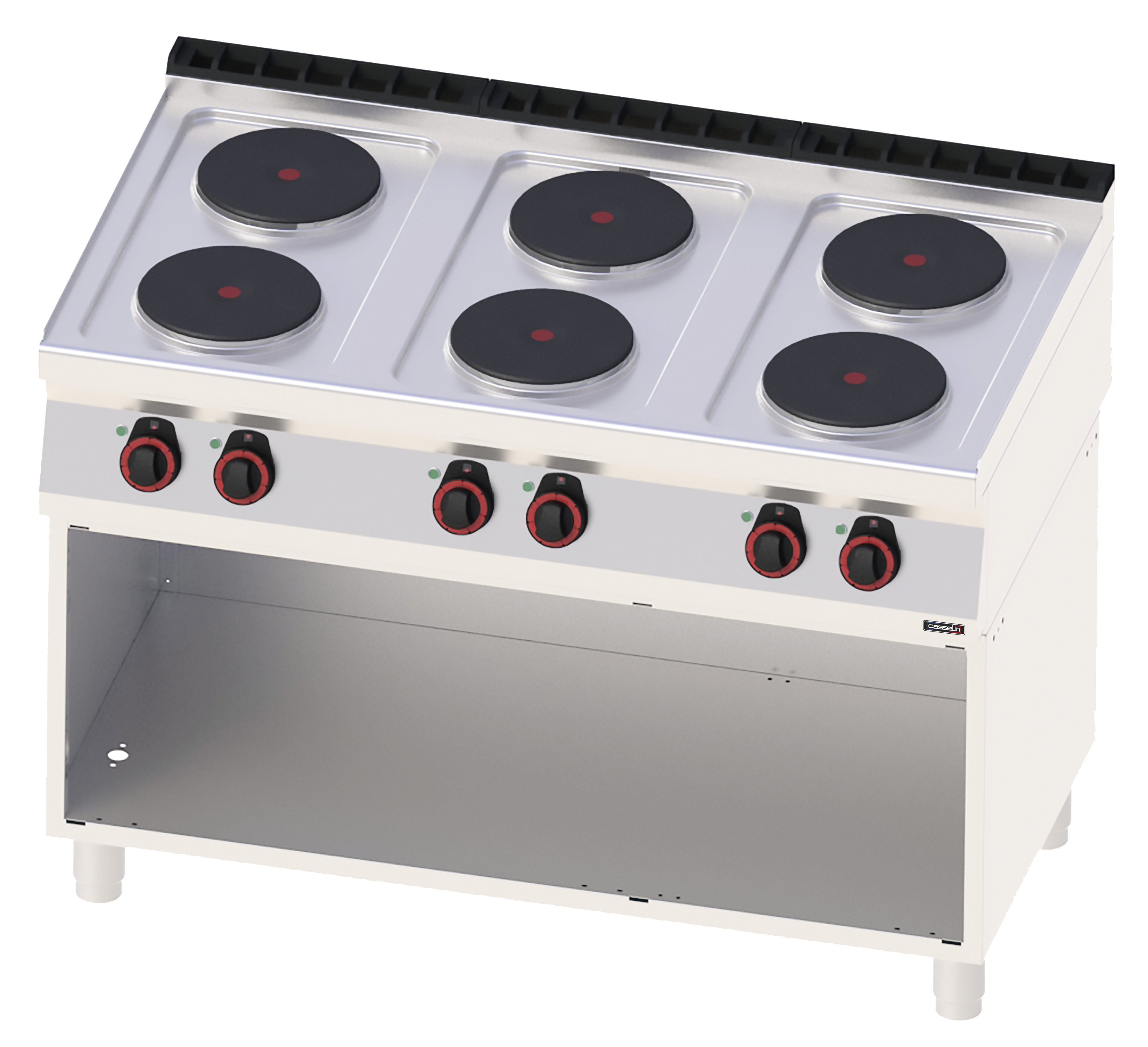 Fourneau électrique 6 feux avec soubassement 120