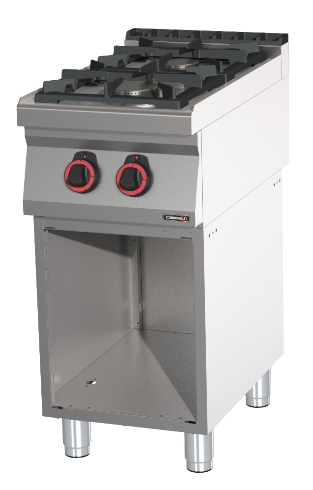 Fourneau gaz 2 feux avec soubassement 40