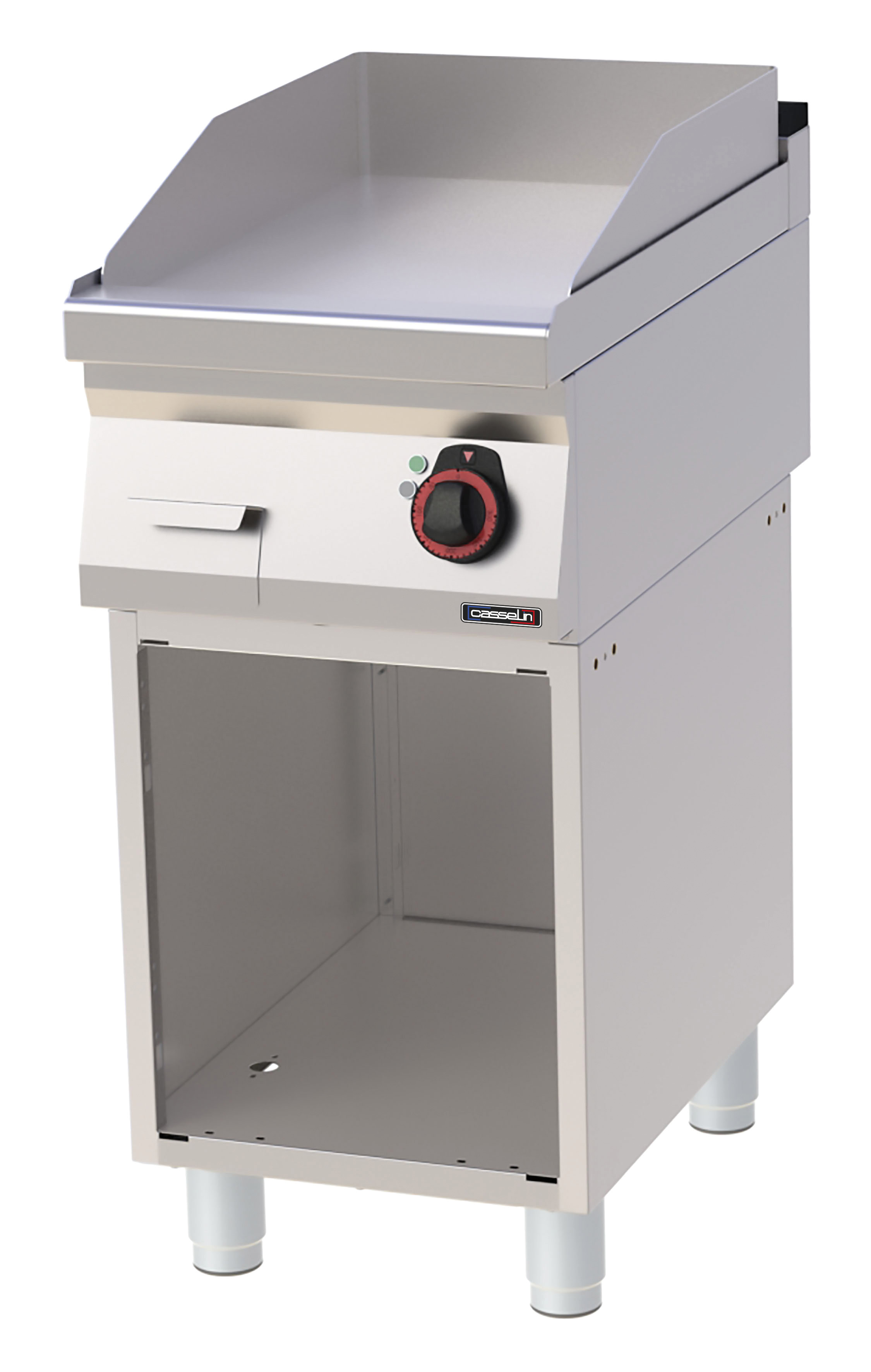 Plaque à snacker Chrome Lisse avec soubassement 40