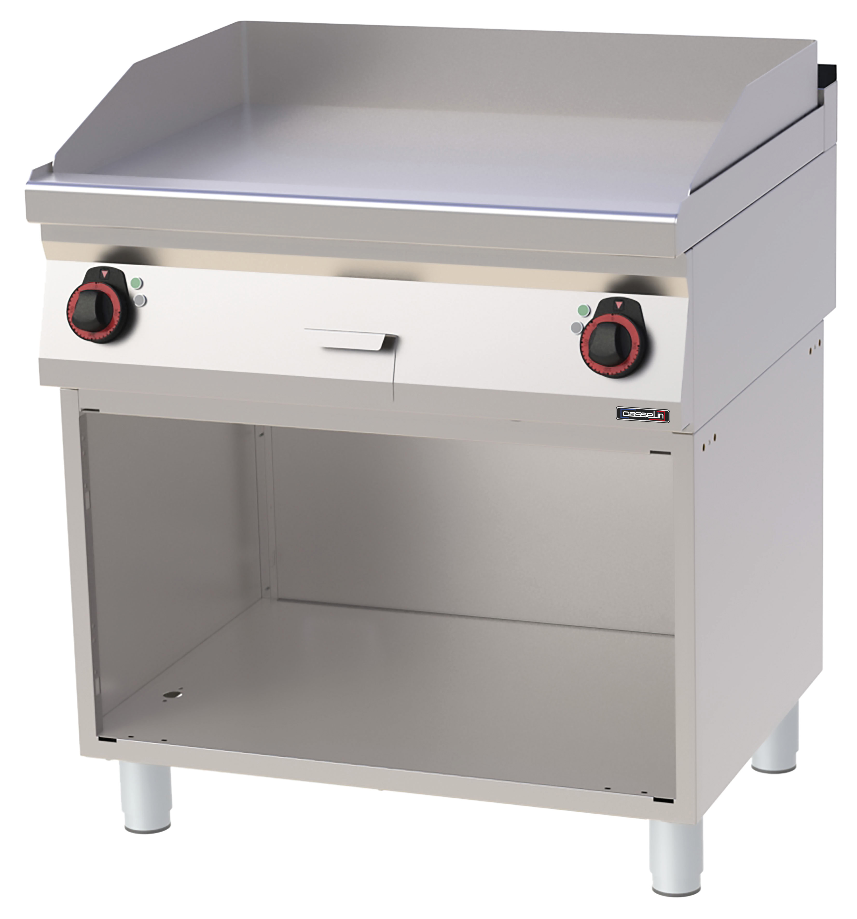 Plaque à snacker Chrome Lisse avec soubassement 80