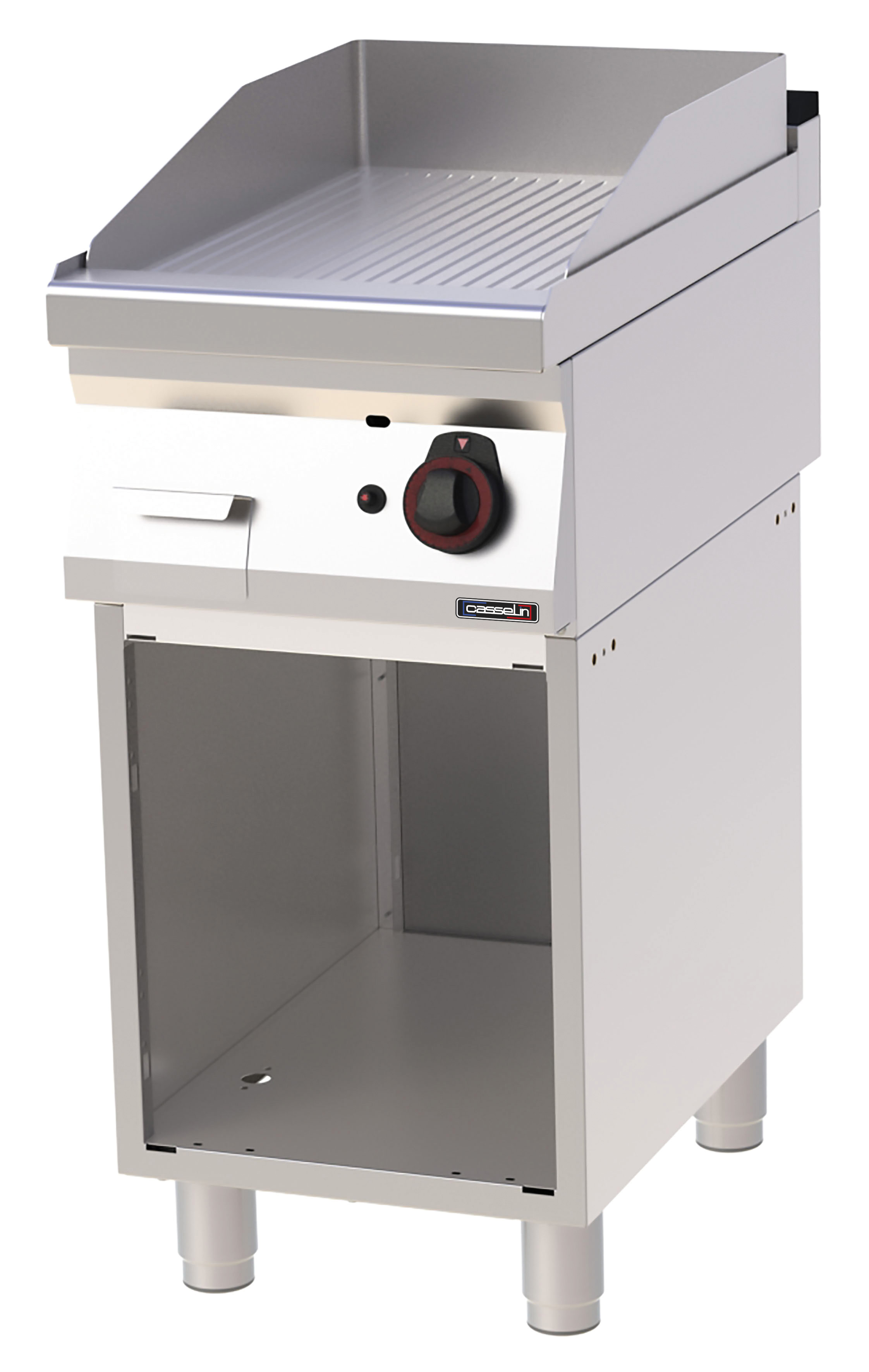 Plaque à snacker Fonte Rainurée avec soubassement Gaz 40