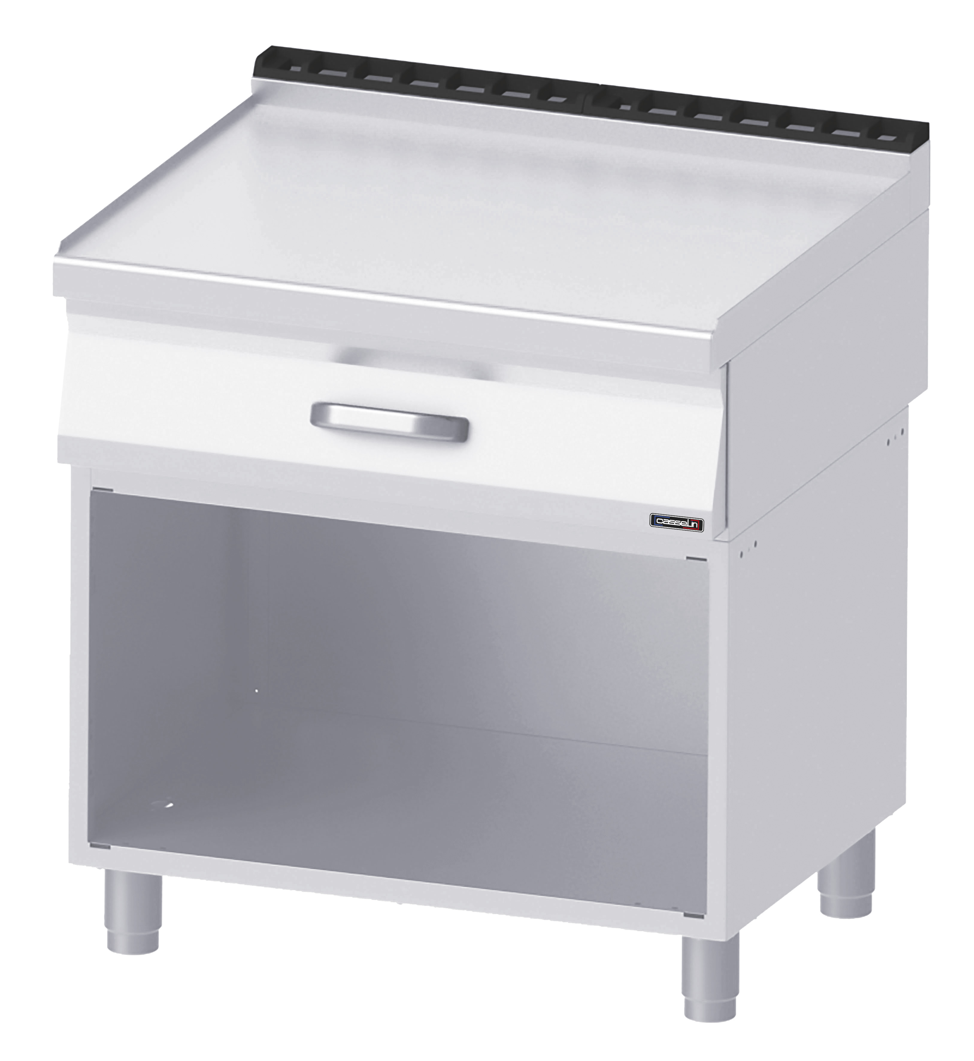 Plan de travail neutre 1 tiroir 80 avec soubassement