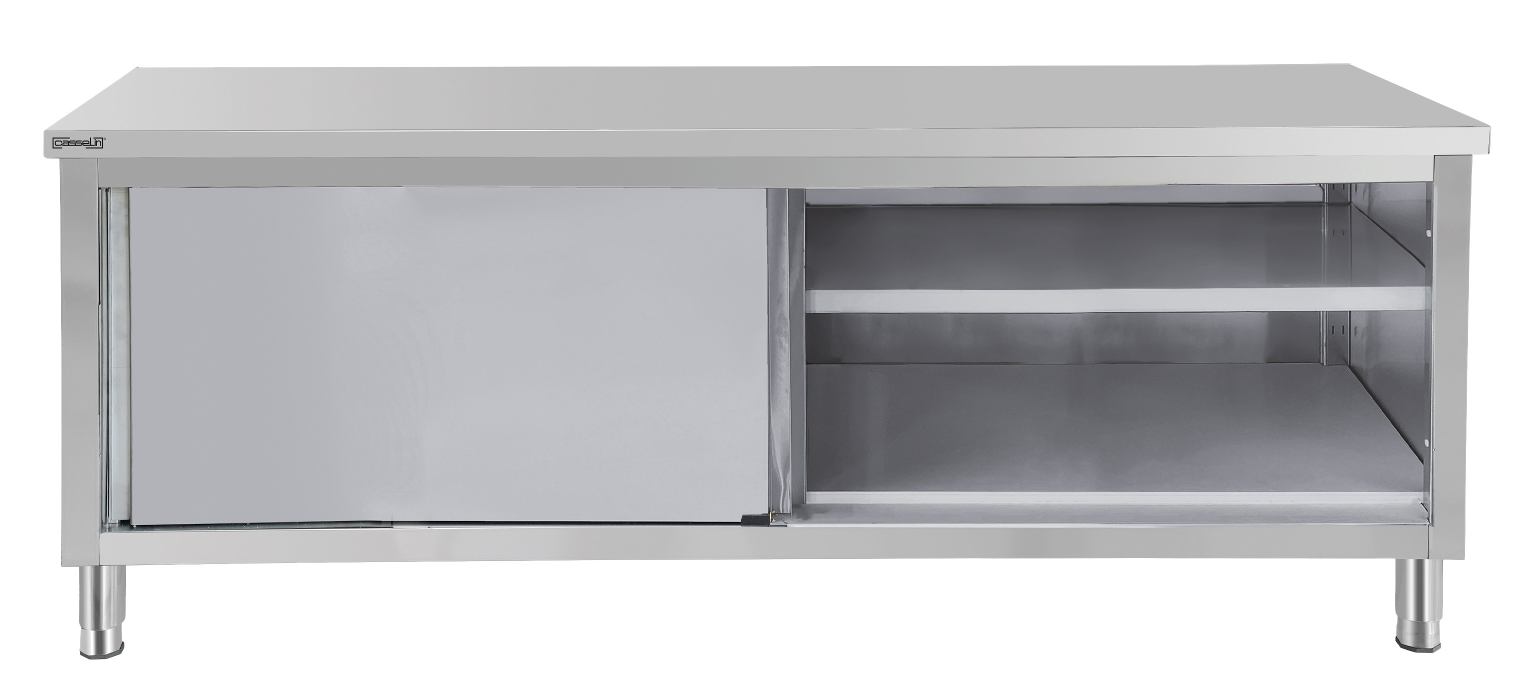 Table de travail Inox 700 avec portes coulissantes 1000 mm