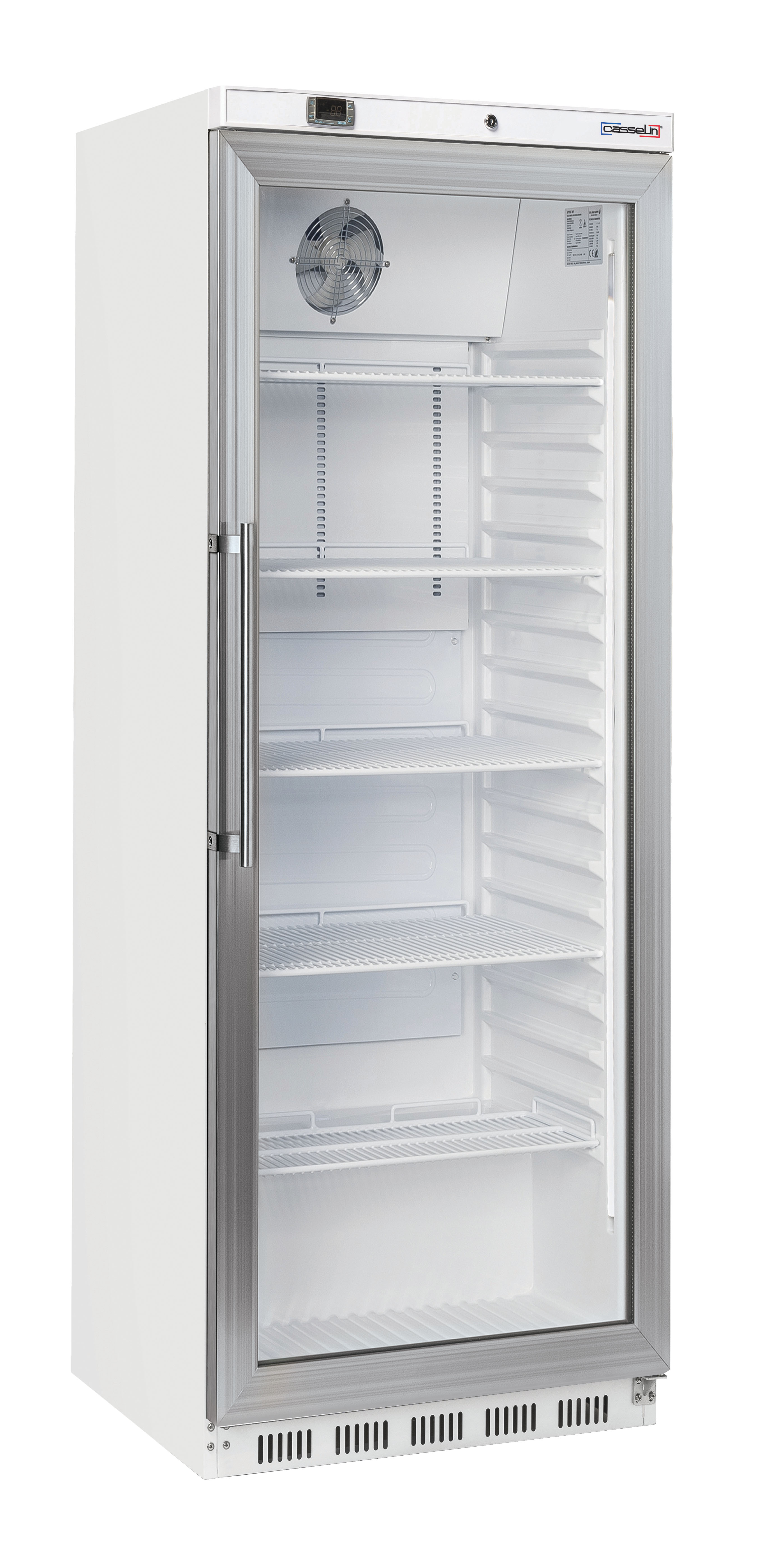 Armoire positive vitrée 400 L Blanche