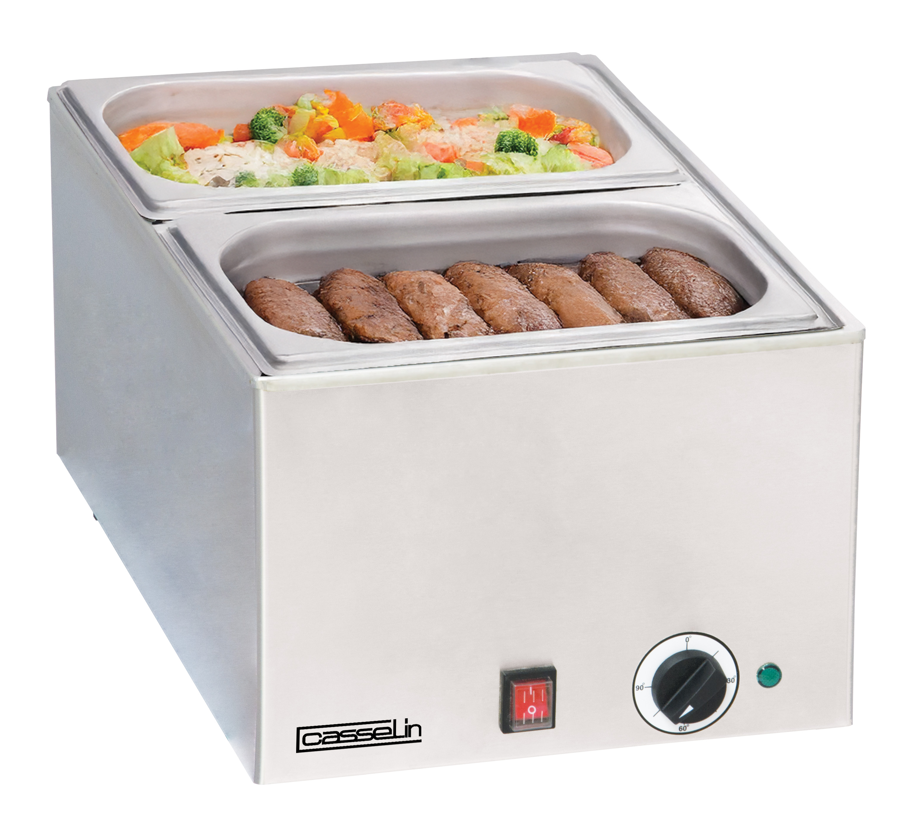 Bain-marie avec 2 x GN 1/2