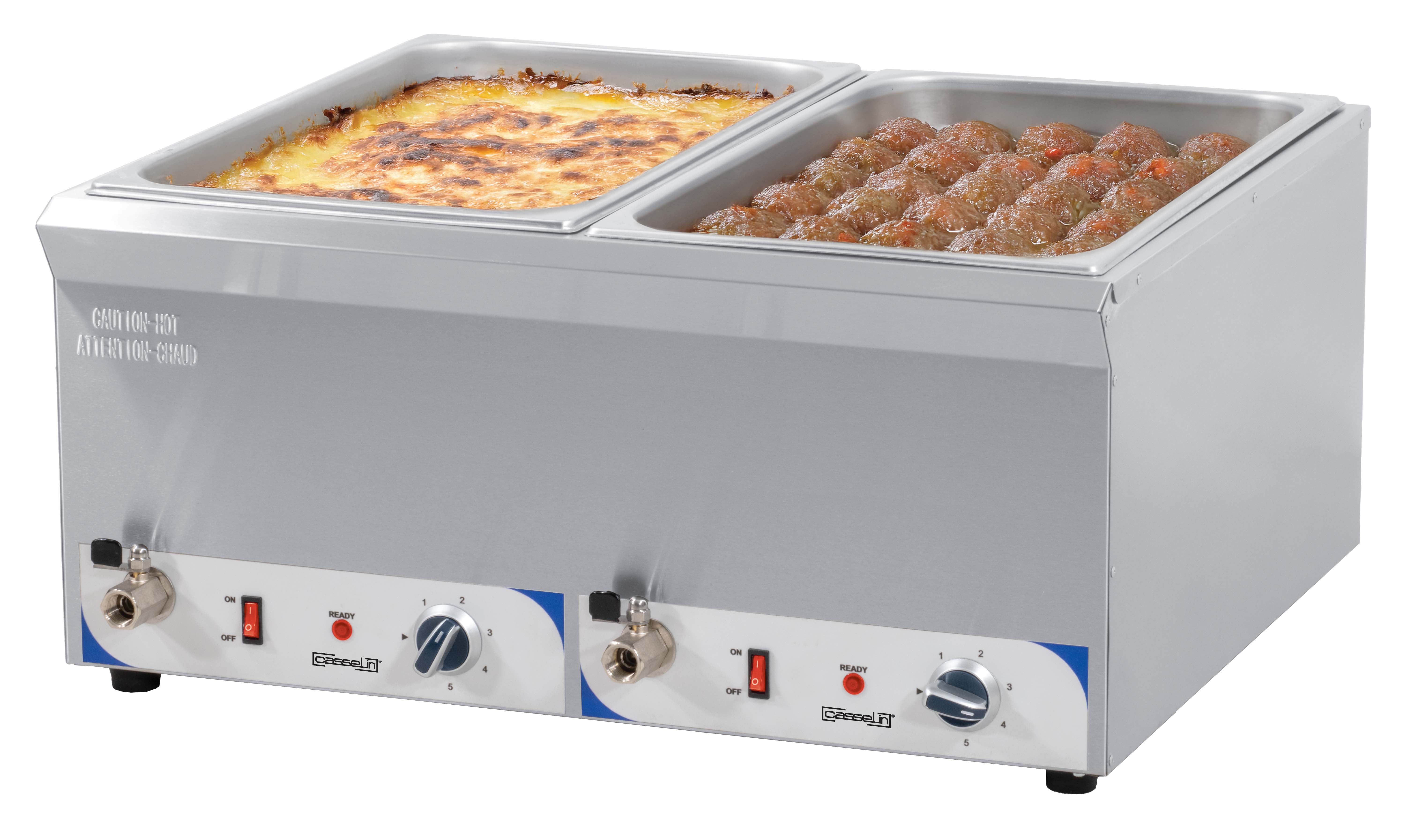 Double bain-marie avec robinet de vidange GN 1/1 - 200 mm