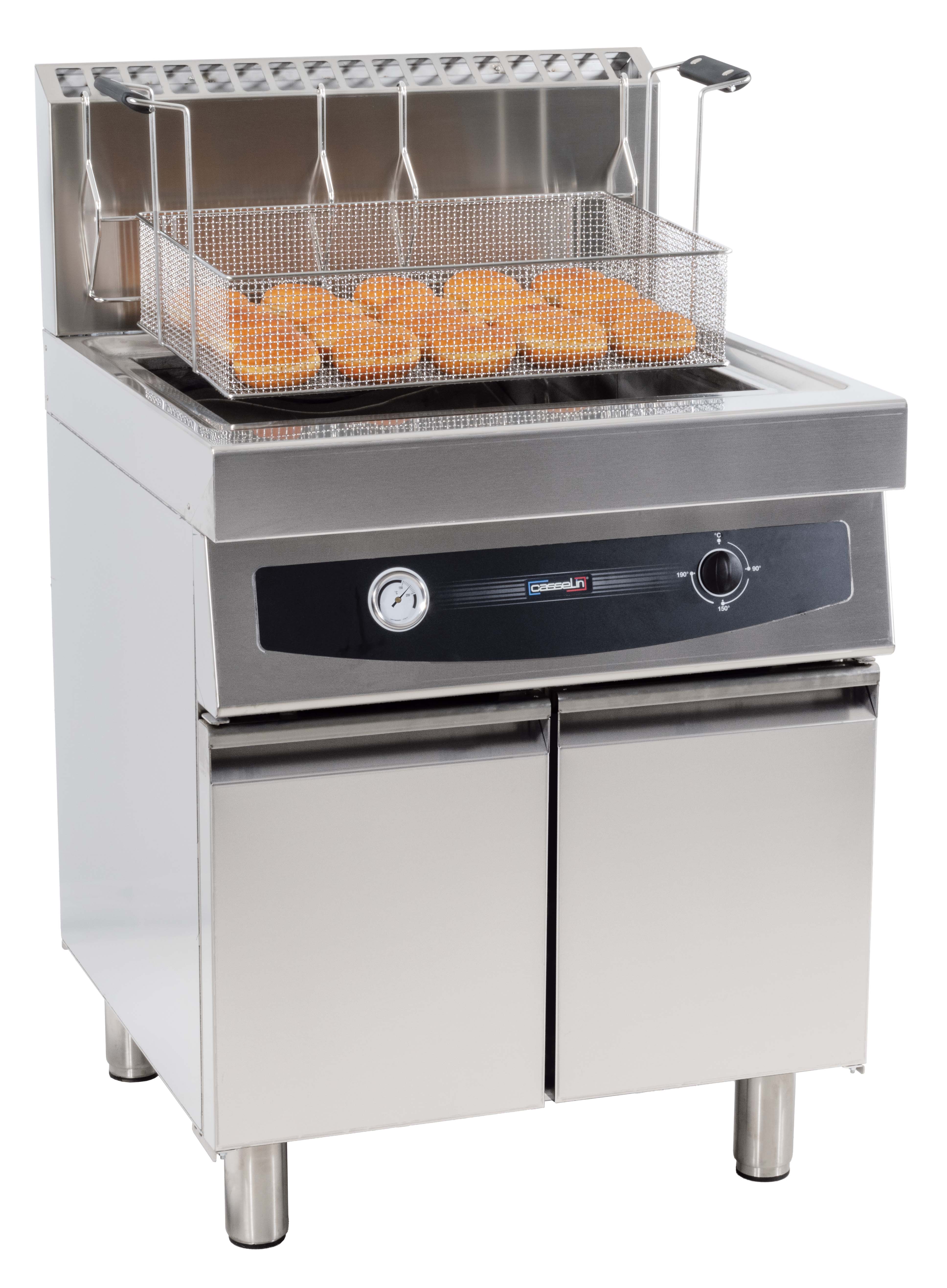 Friteuse à beignets gaz avec soubassement 35 litres