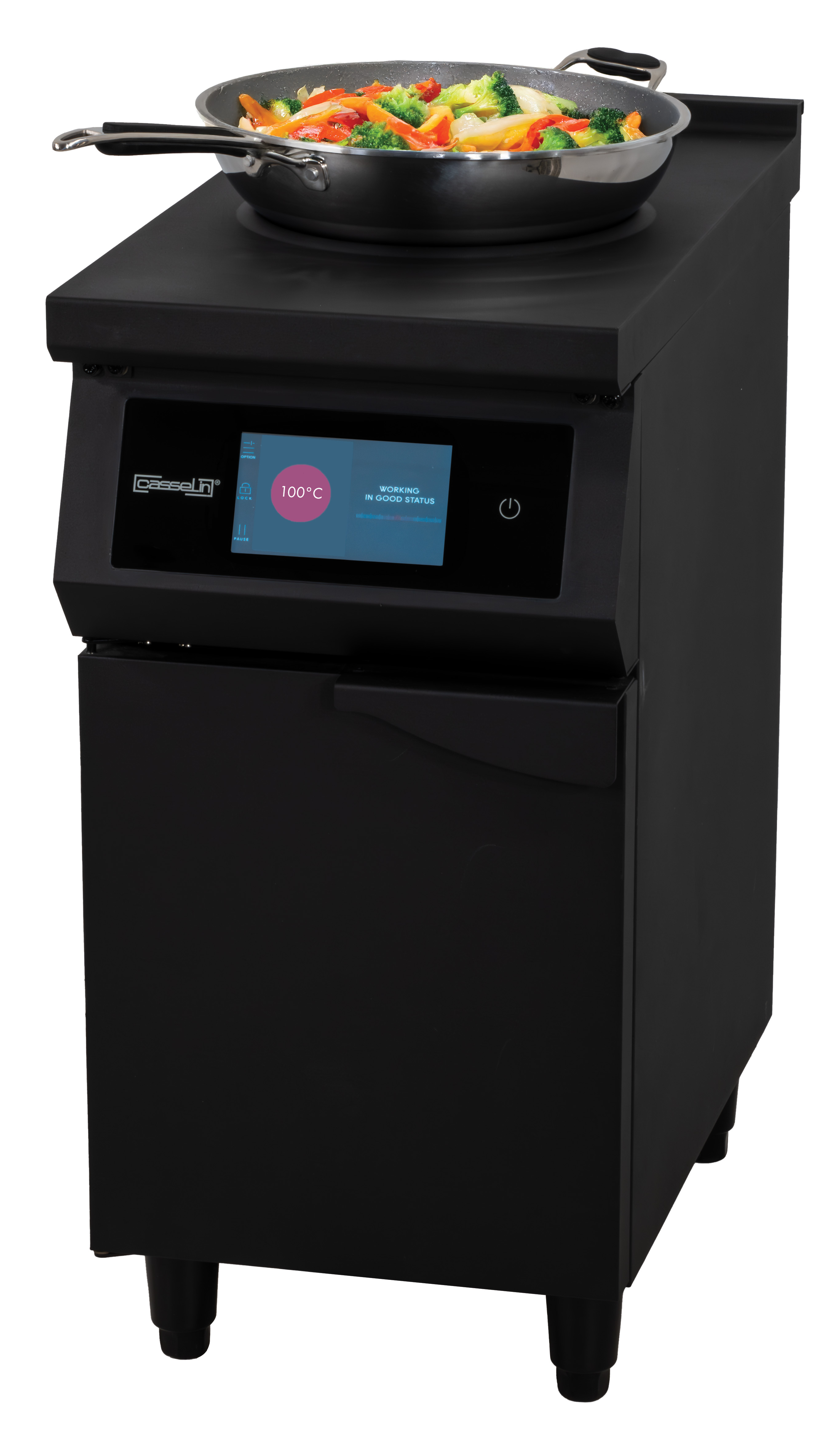 Fourneau à induction pour wok 400 noire