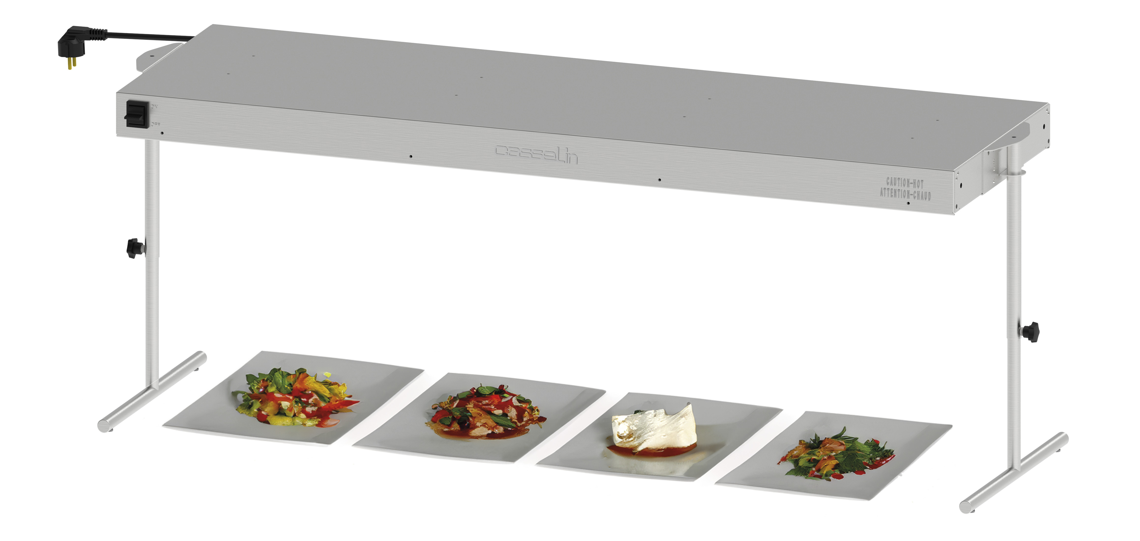 Rampe chauffante infrarouge double avec éclairage 900