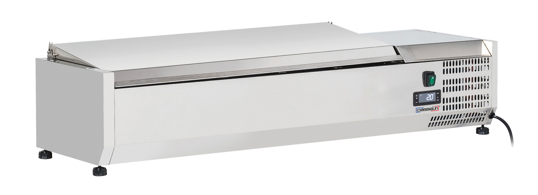 Saladette à poser 5 x GN 1/4 avec couvercle