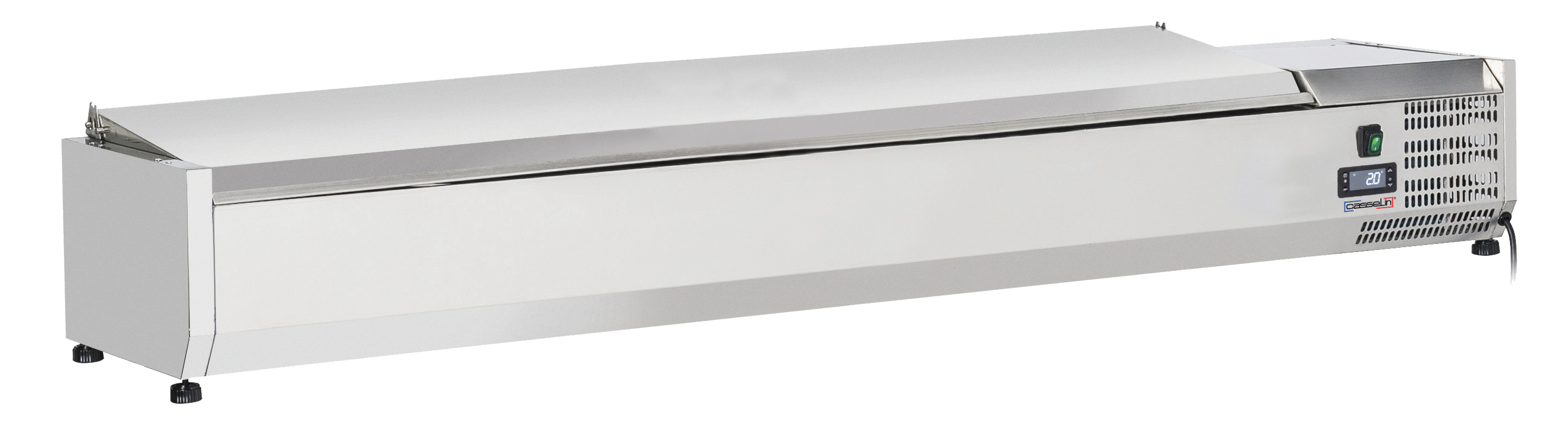 Saladette à poser 8 x GN 1/4 avec couvercle