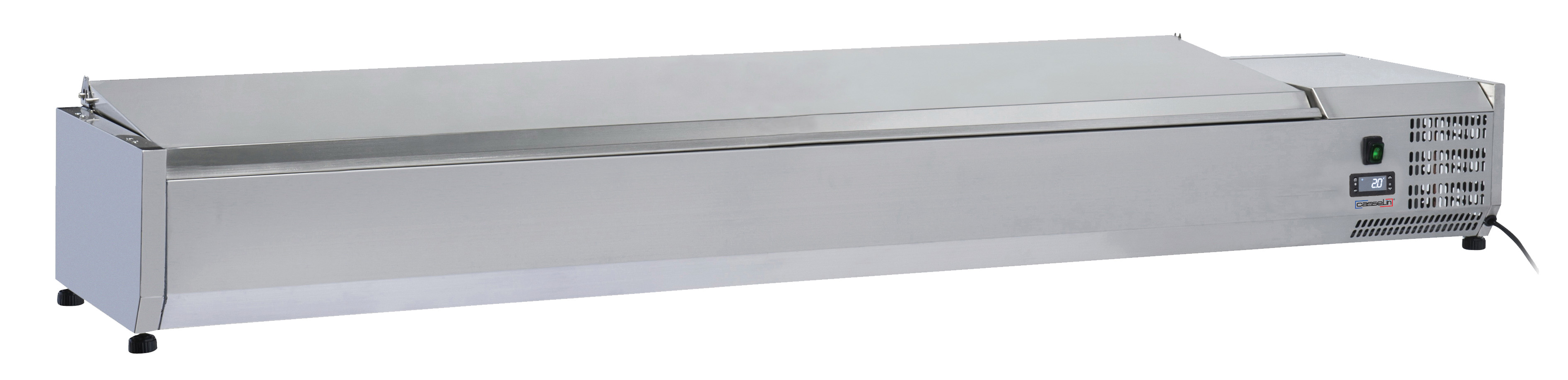 Saladette à poser 9 x GN 1/3 avec couvercle