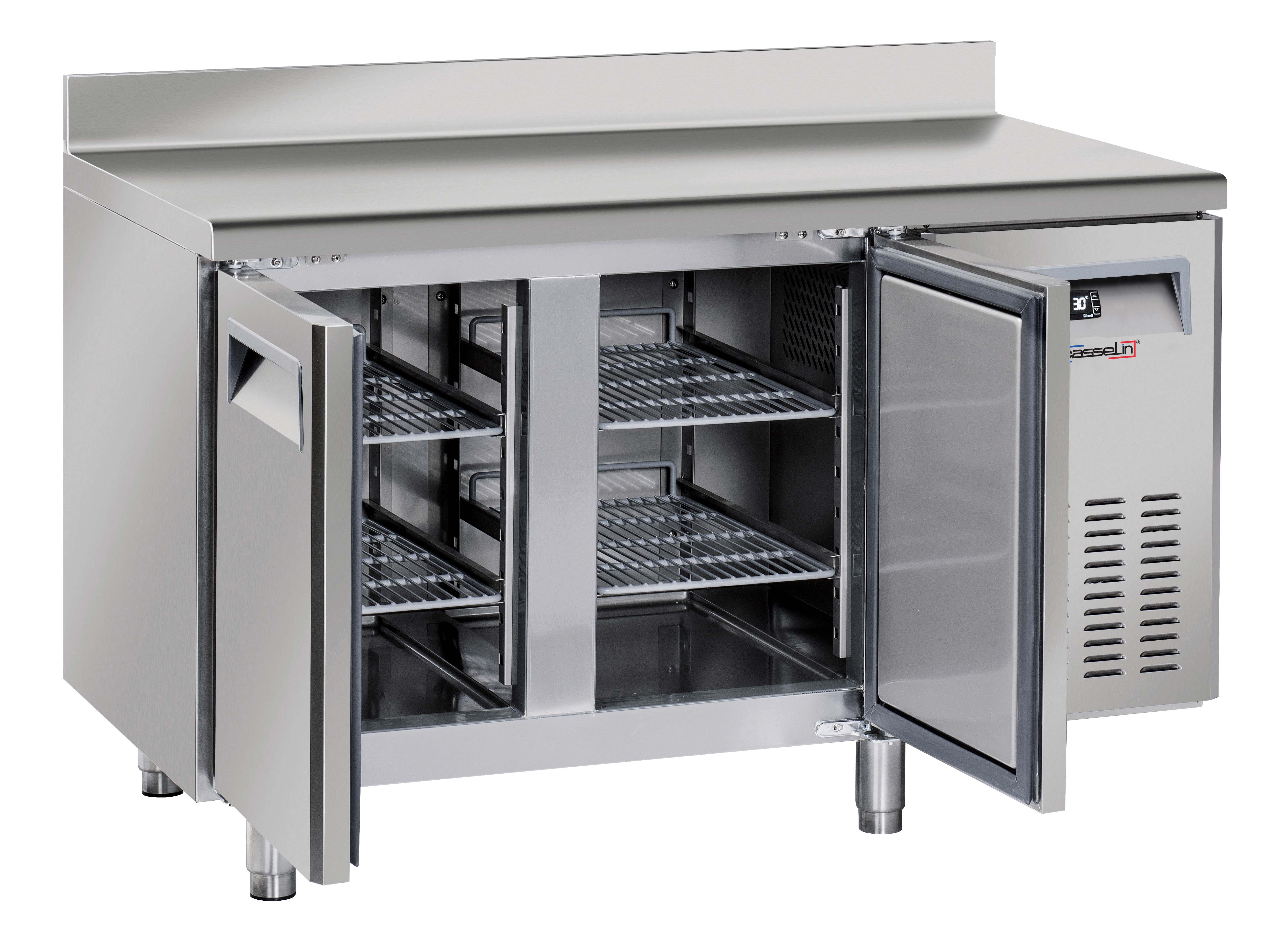 Table réfrigérée avec dosseret 2 portes